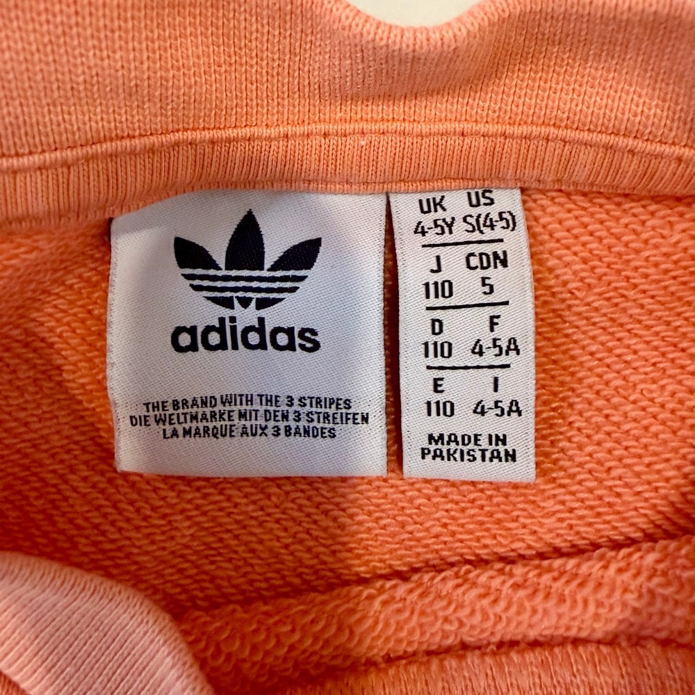 Adidas Kids Orange Sweatshirt - Picture 3 of 3